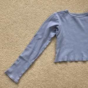 Brandy Melville lilac waffle crop top